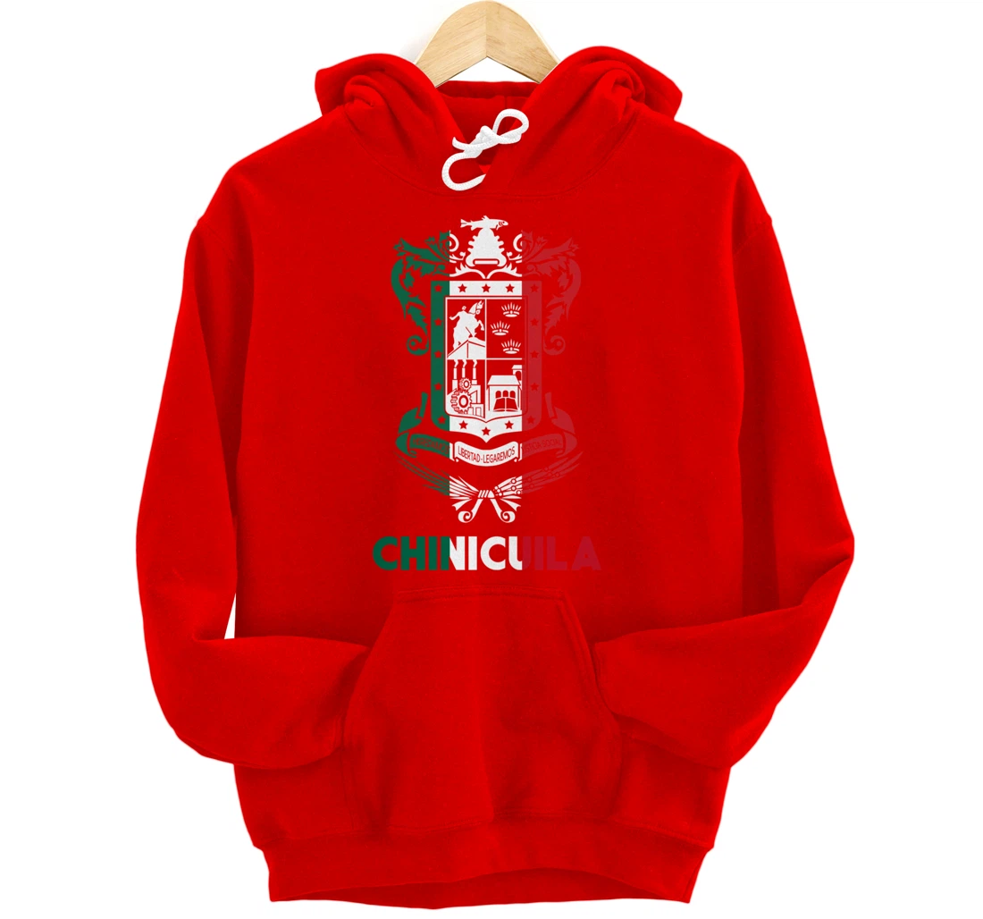 Chinicuila Michoacan Mexico Escudo Y Lema Arte Emblem Merch Pullover Hoodie