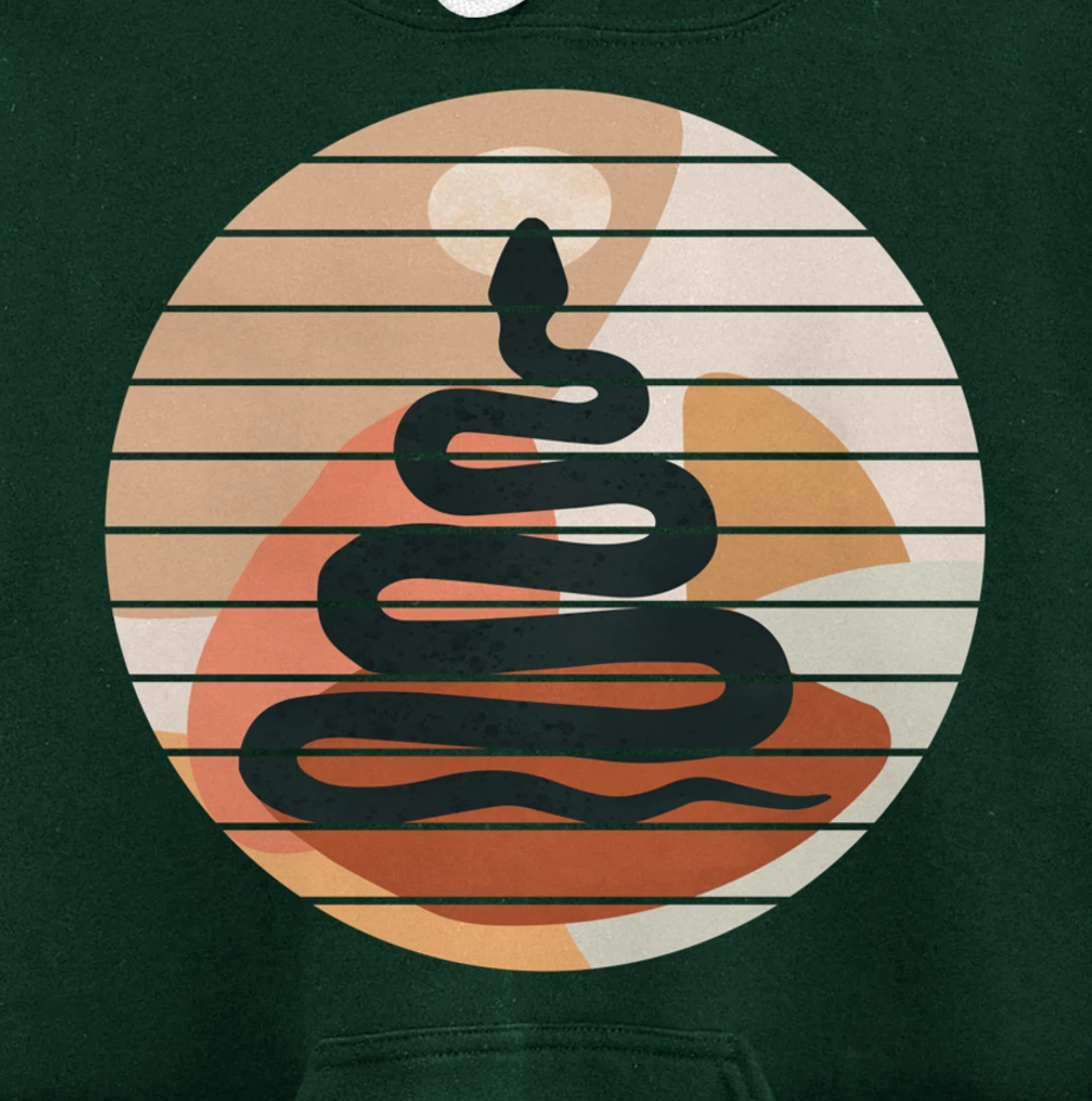 Black Snake - Illustrated Graphic Art Pullover Hoodie