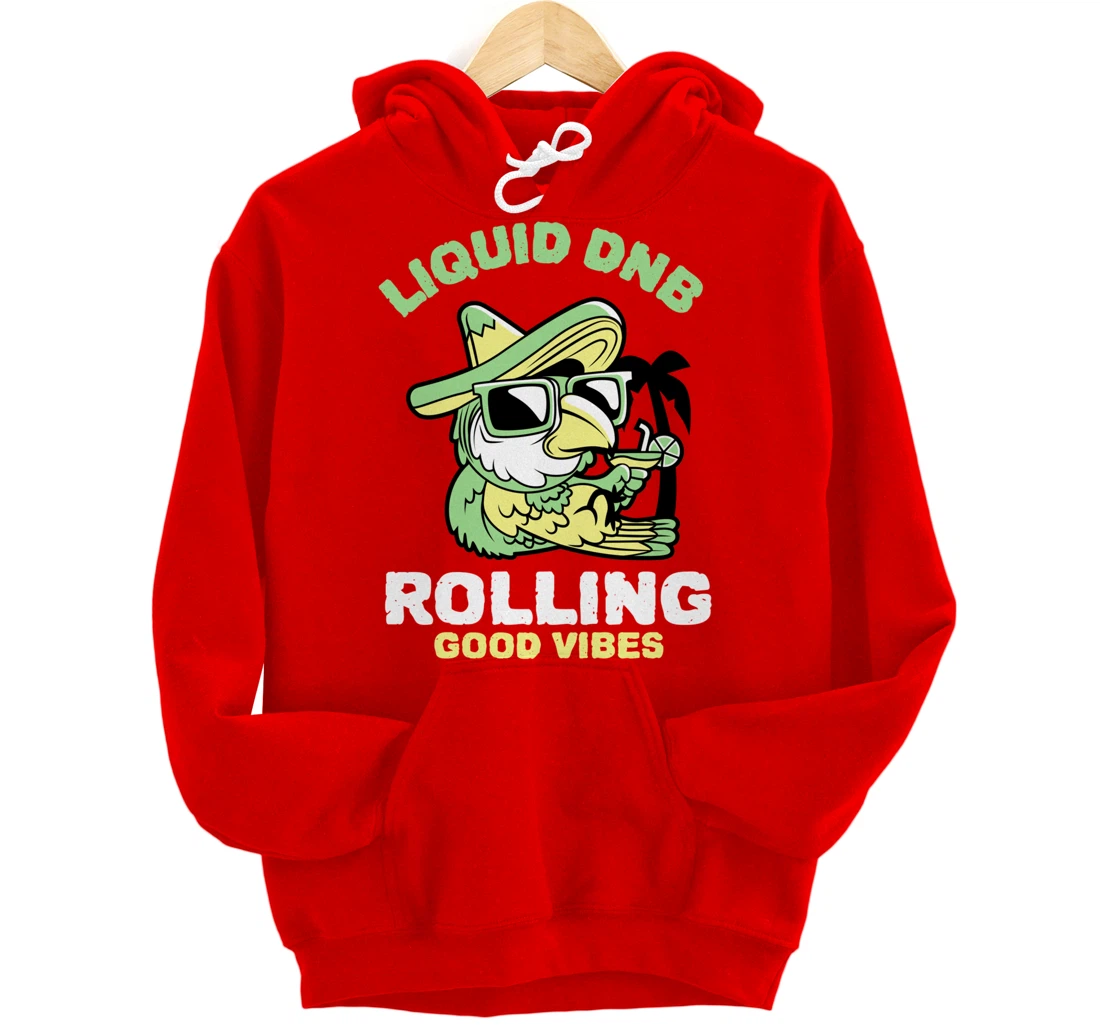 Liquid Drum N Bass Music Liquid Funk Jungle DnB Bird Pullover Hoodie
