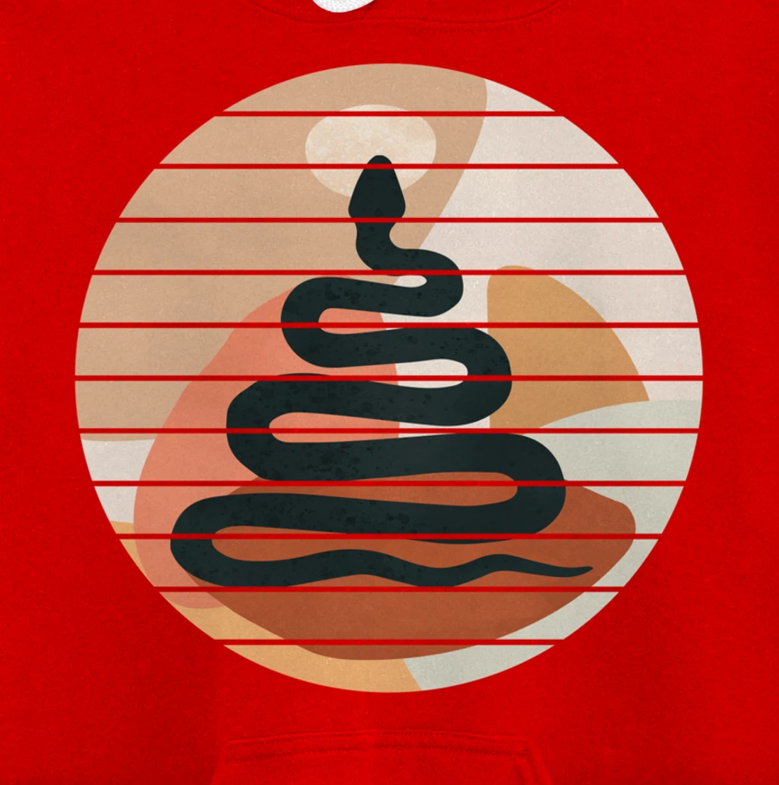 Black Snake - Illustrated Graphic Art Pullover Hoodie