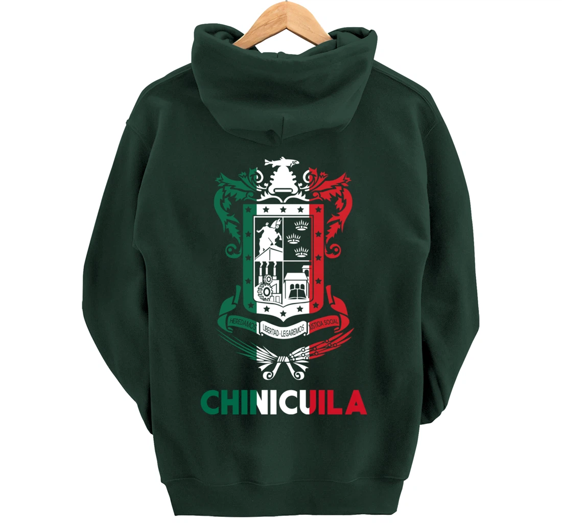Chinicuila Michoacan Mexico Escudo Y Lema Arte Emblem Merch Pullover Hoodie