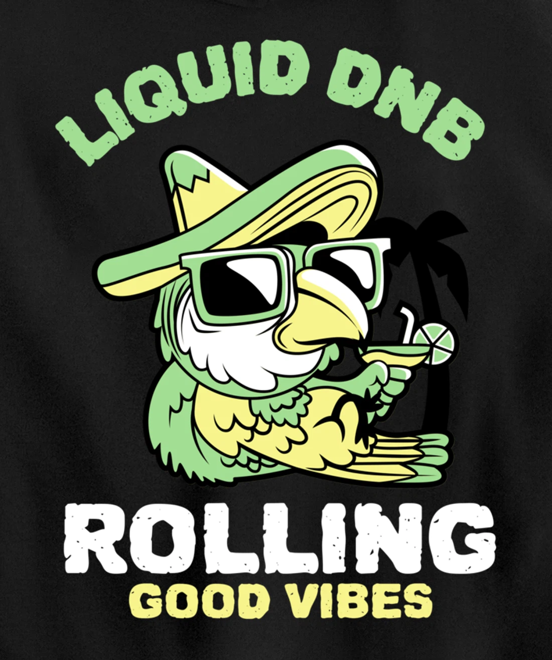 Liquid Drum N Bass Music Liquid Funk Jungle DnB Bird Pullover Hoodie