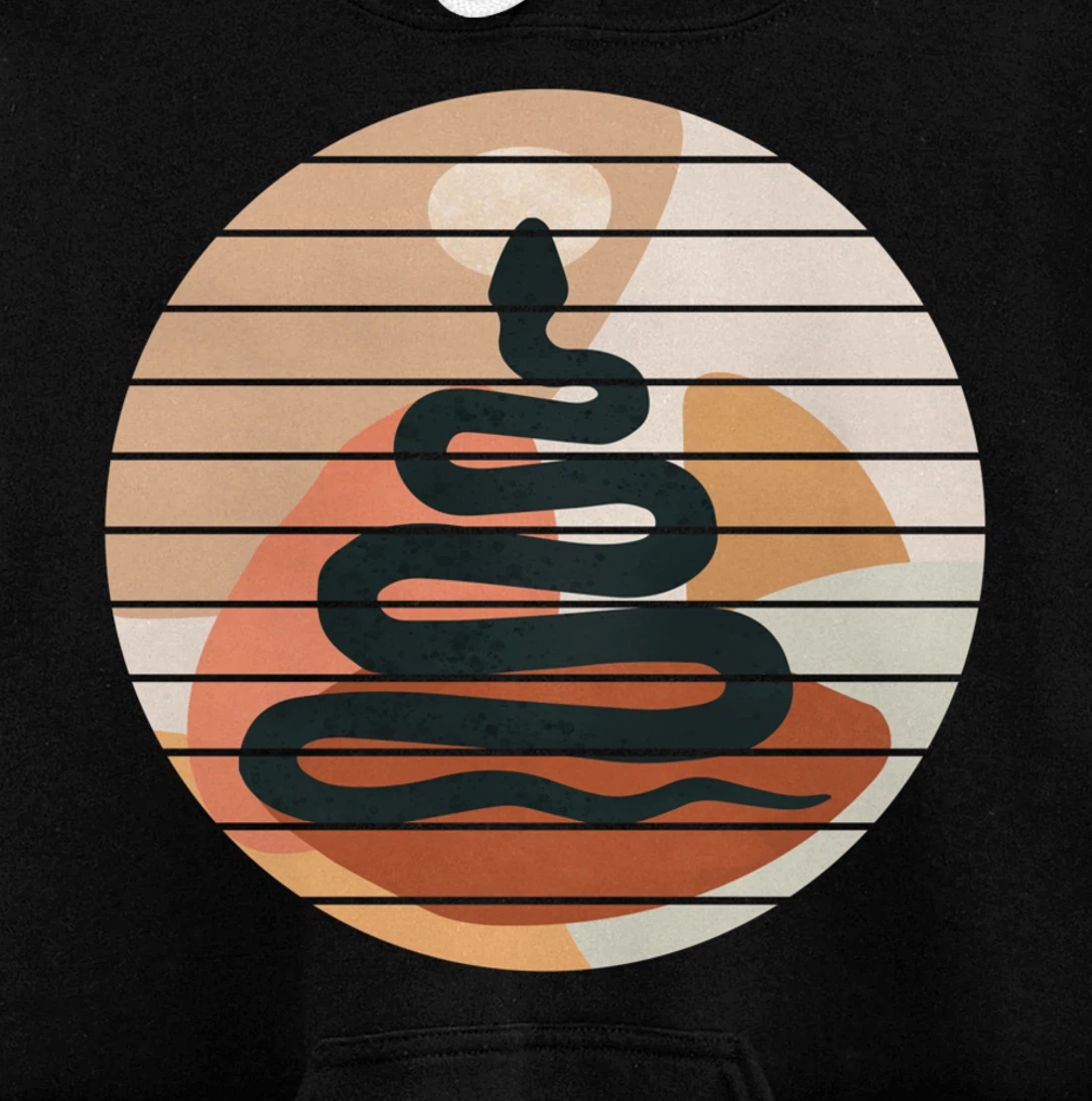 Black Snake - Illustrated Graphic Art Pullover Hoodie