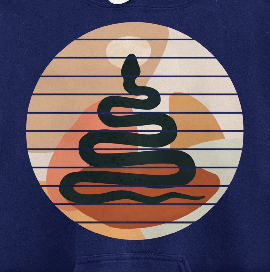 Black Snake - Illustrated Graphic Art Pullover Hoodie