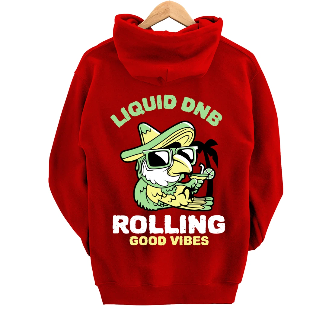 Liquid Drum N Bass Music Liquid Funk Jungle DnB Bird Pullover Hoodie