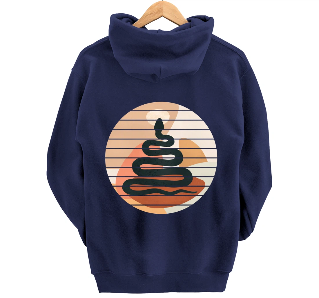 Black Snake - Illustrated Graphic Art Pullover Hoodie