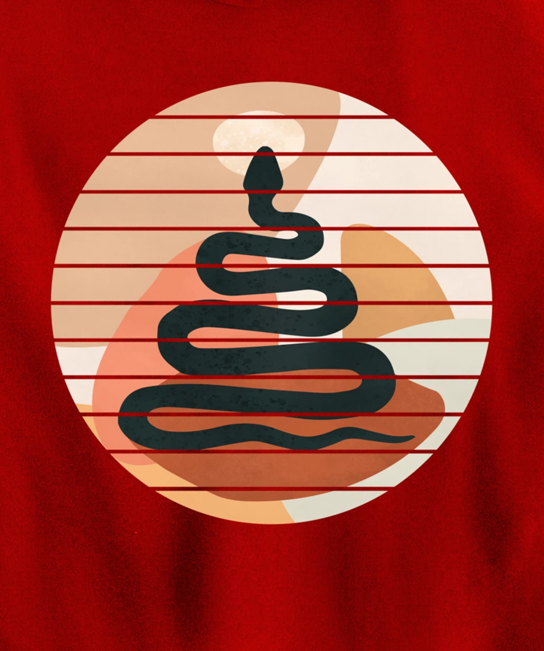 Black Snake - Illustrated Graphic Art Pullover Hoodie