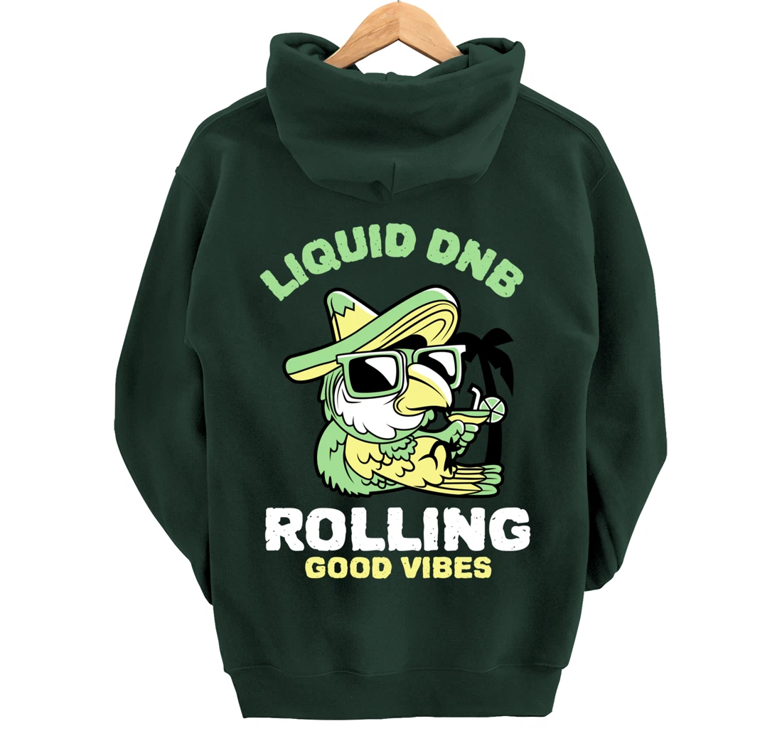 Liquid Drum N Bass Music Liquid Funk Jungle DnB Bird Pullover Hoodie