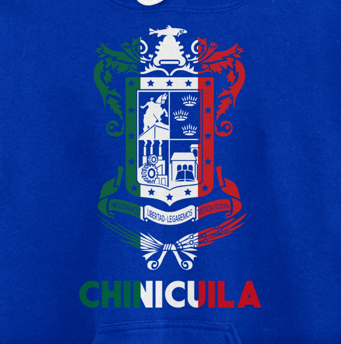 Chinicuila Michoacan Mexico Escudo Y Lema Arte Emblem Merch Pullover Hoodie