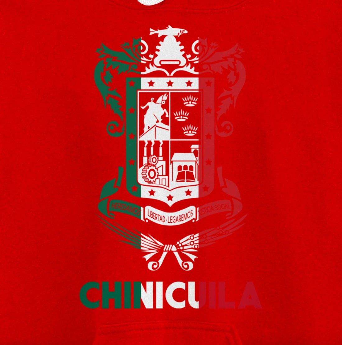 Chinicuila Michoacan Mexico Escudo Y Lema Arte Emblem Merch Pullover Hoodie