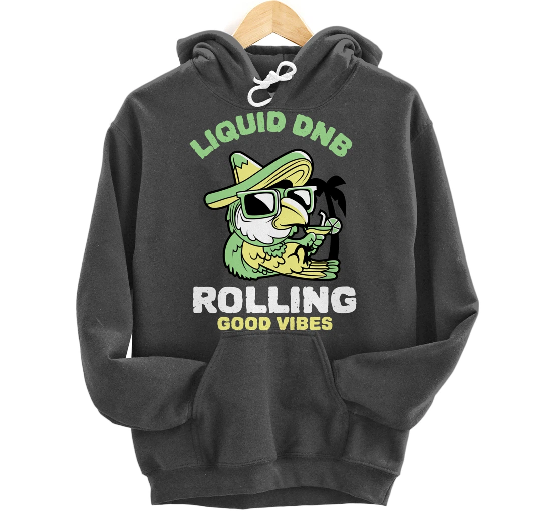 Liquid Drum N Bass Music Liquid Funk Jungle DnB Bird Pullover Hoodie
