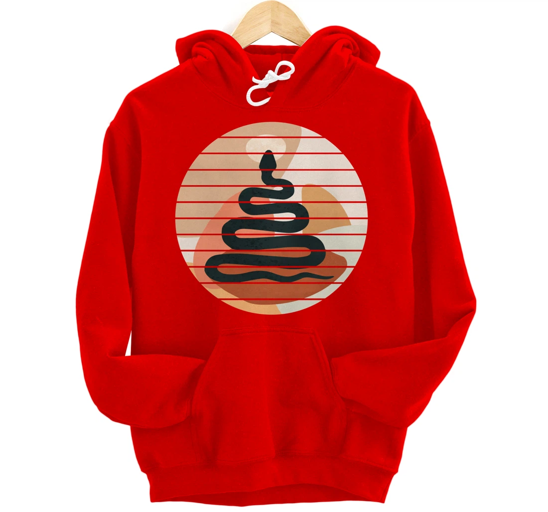 Black Snake - Illustrated Graphic Art Pullover Hoodie