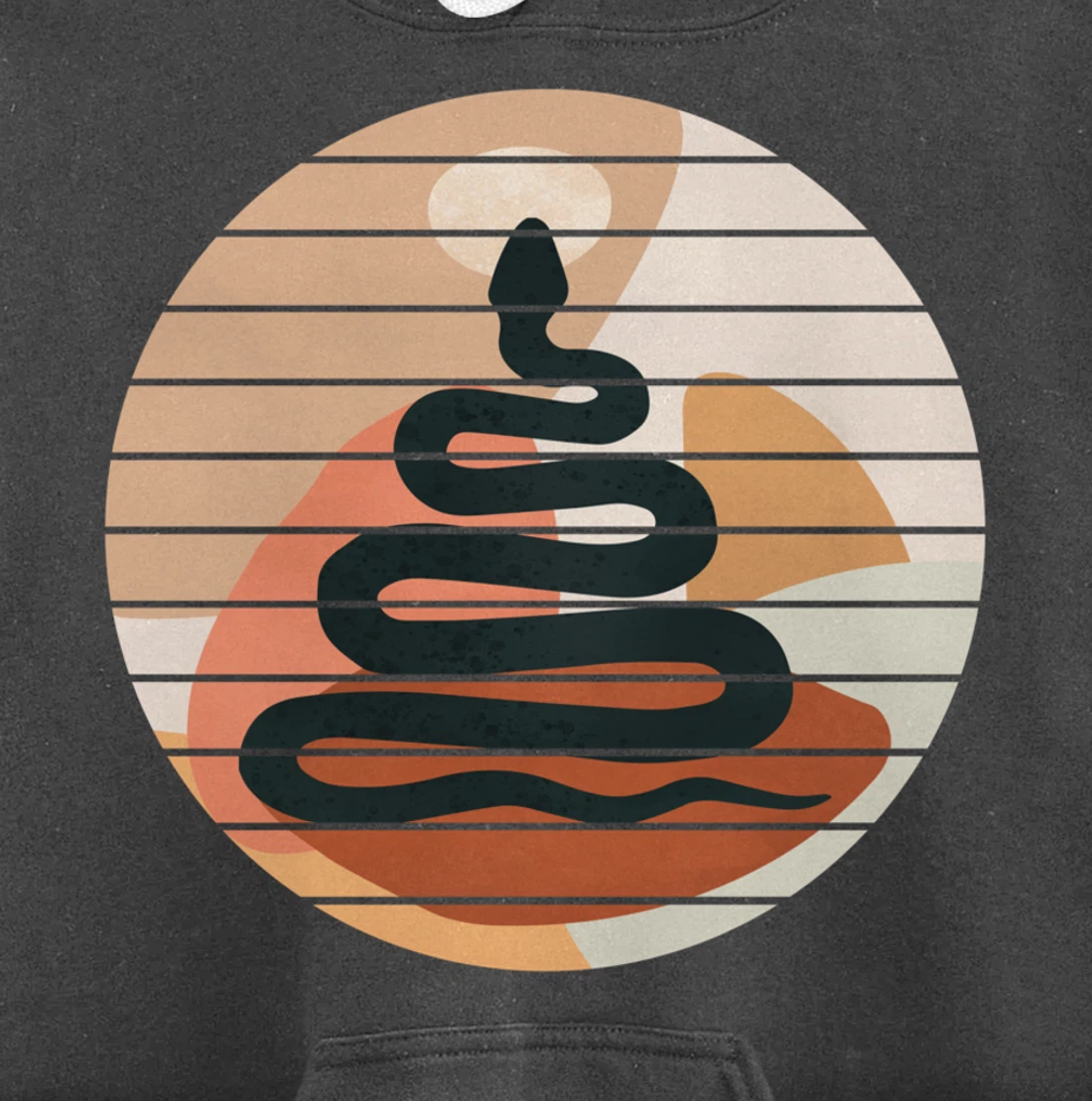 Black Snake - Illustrated Graphic Art Pullover Hoodie