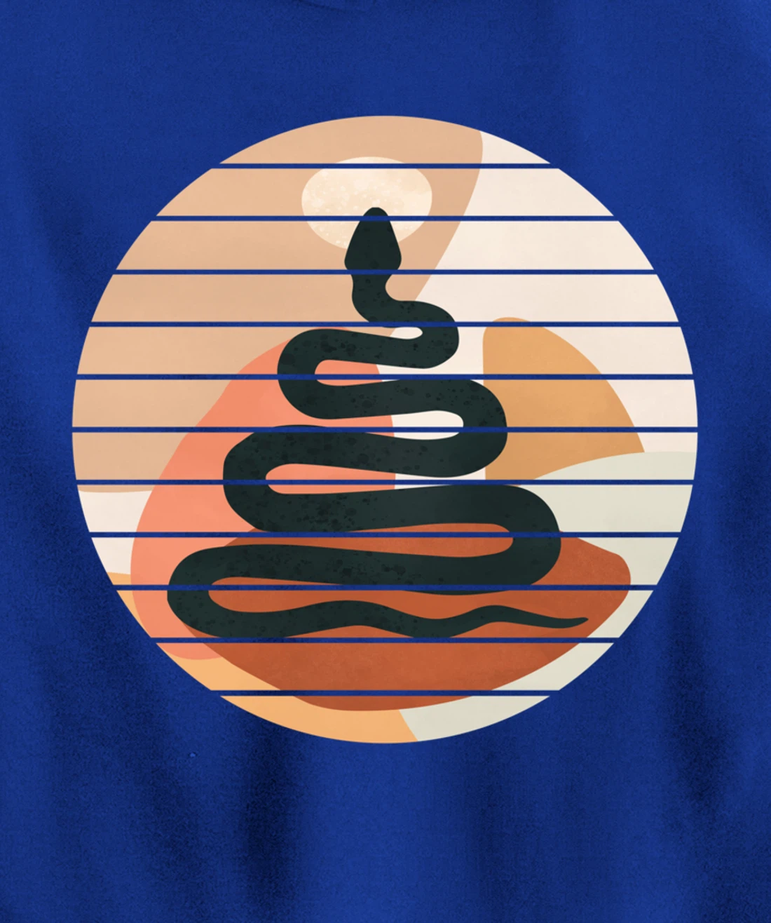 Black Snake - Illustrated Graphic Art Pullover Hoodie