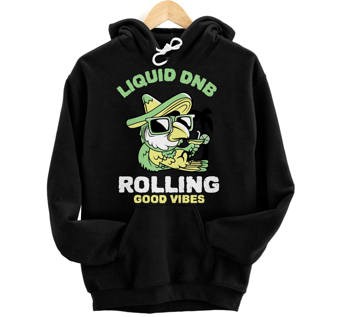 Liquid Drum N Bass Music Liquid Funk Jungle DnB Bird Pullover Hoodie