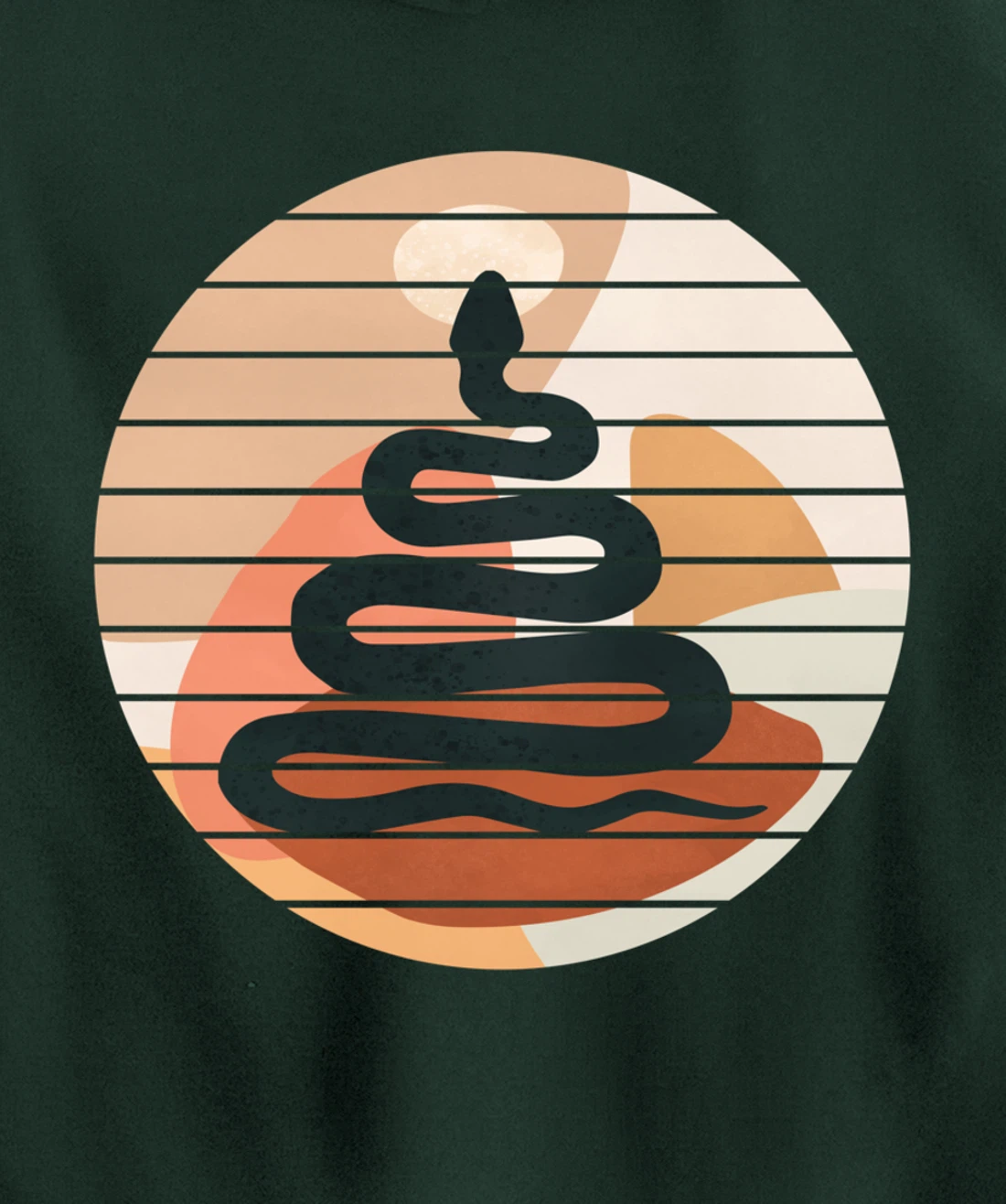 Black Snake - Illustrated Graphic Art Pullover Hoodie