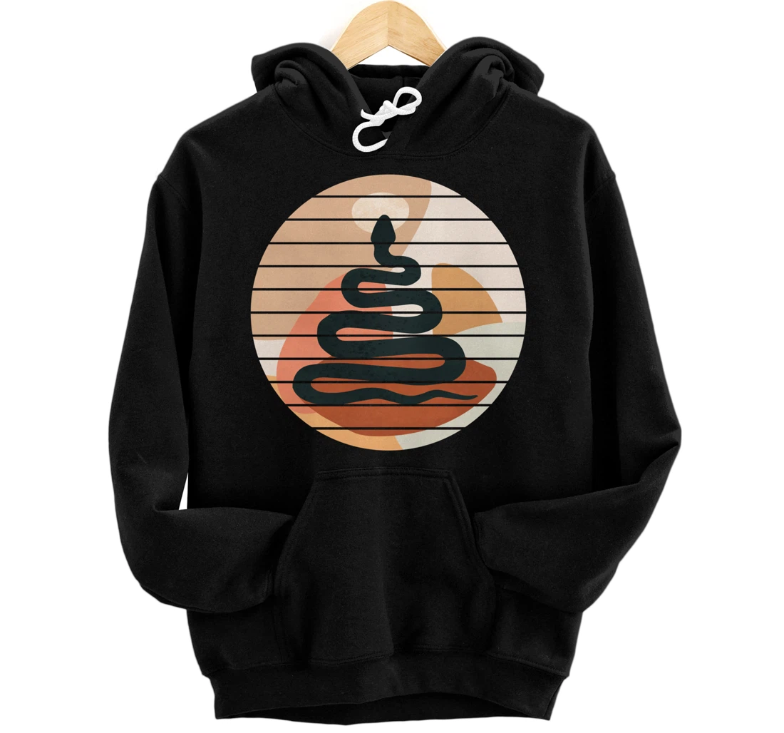 Black Snake - Illustrated Graphic Art Pullover Hoodie