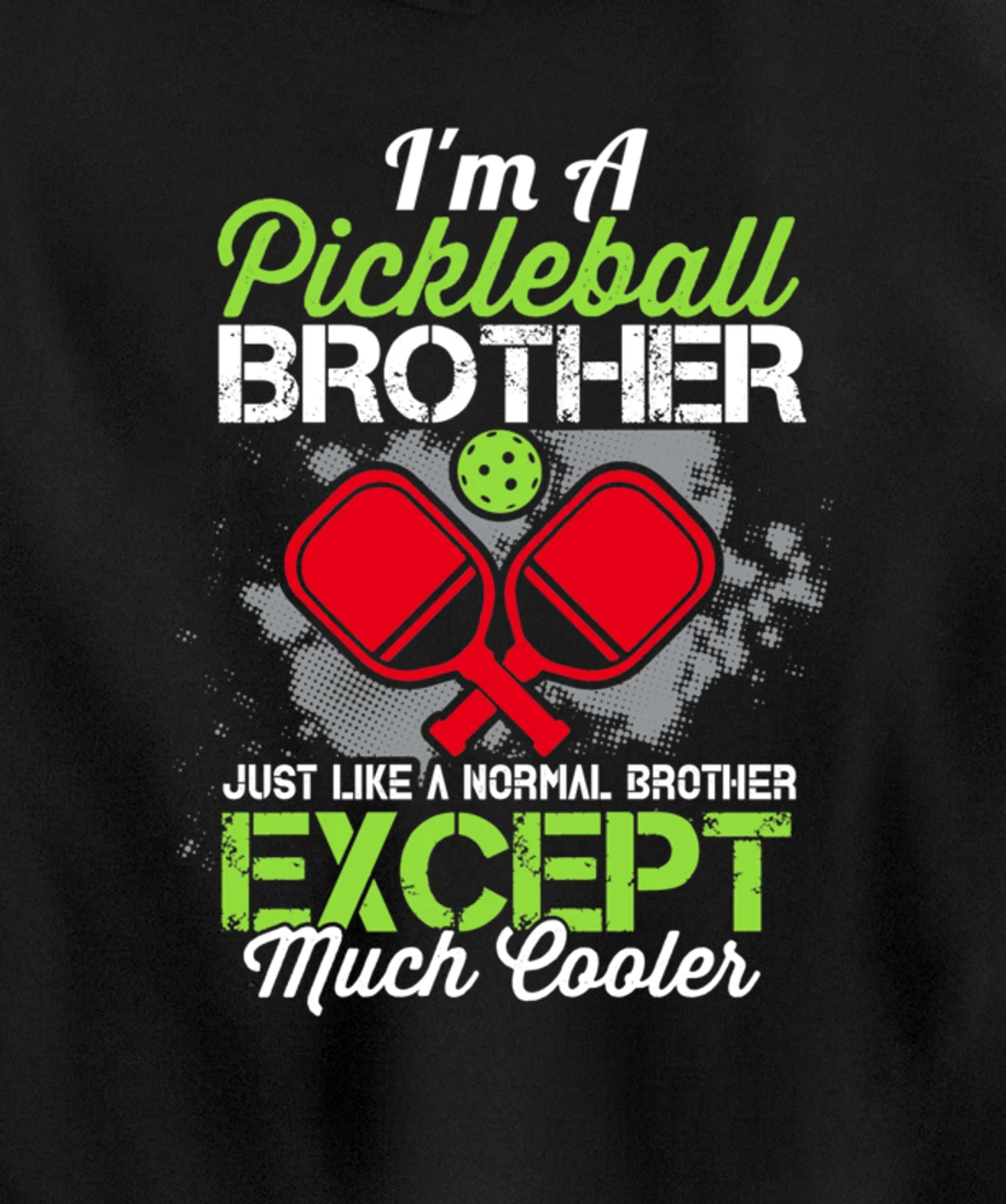 Pickleball Brother Funny Paddleball Lover Family Matching Pullover Hoodie
