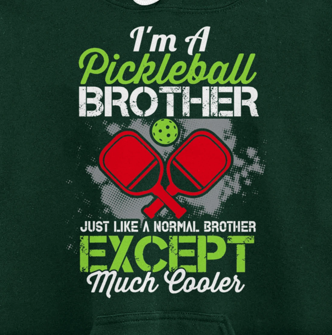 Pickleball Brother Funny Paddleball Lover Family Matching Pullover Hoodie