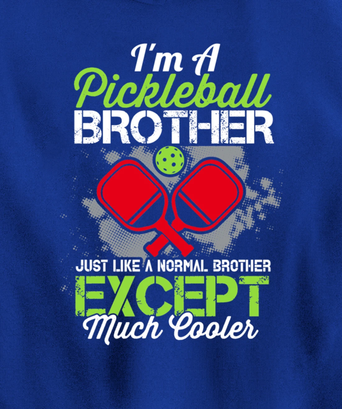 Pickleball Brother Funny Paddleball Lover Family Matching Pullover Hoodie