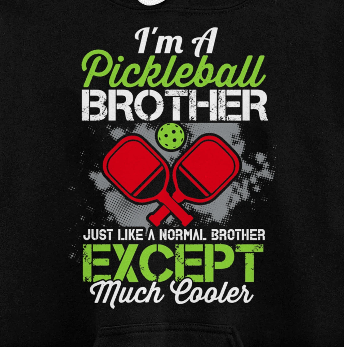 Pickleball Brother Funny Paddleball Lover Family Matching Pullover Hoodie