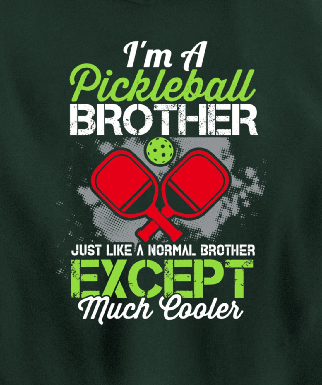 Pickleball Brother Funny Paddleball Lover Family Matching Pullover Hoodie