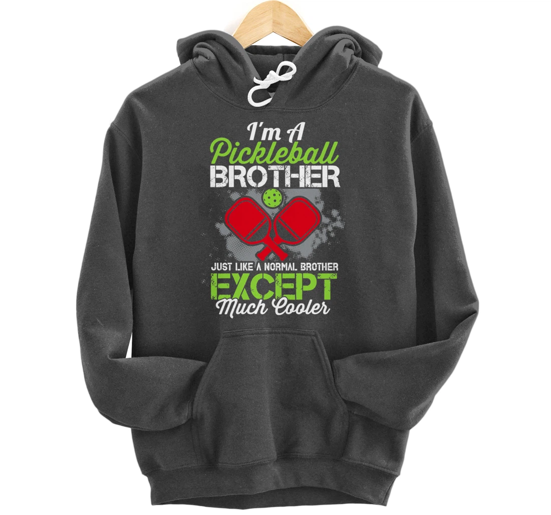 Pickleball Brother Funny Paddleball Lover Family Matching Pullover Hoodie