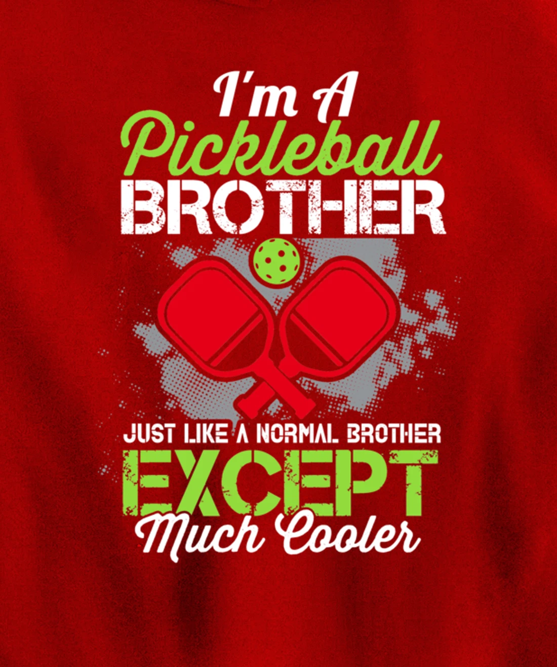 Pickleball Brother Funny Paddleball Lover Family Matching Pullover Hoodie