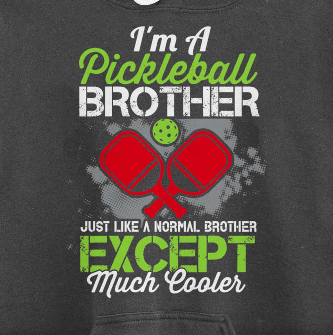 Pickleball Brother Funny Paddleball Lover Family Matching Pullover Hoodie