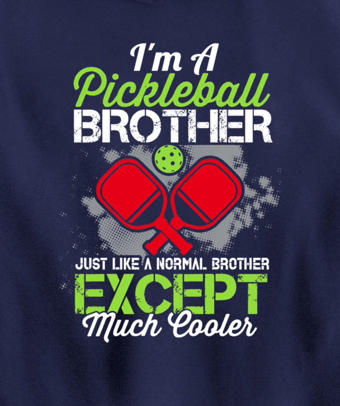 Pickleball Brother Funny Paddleball Lover Family Matching Pullover Hoodie