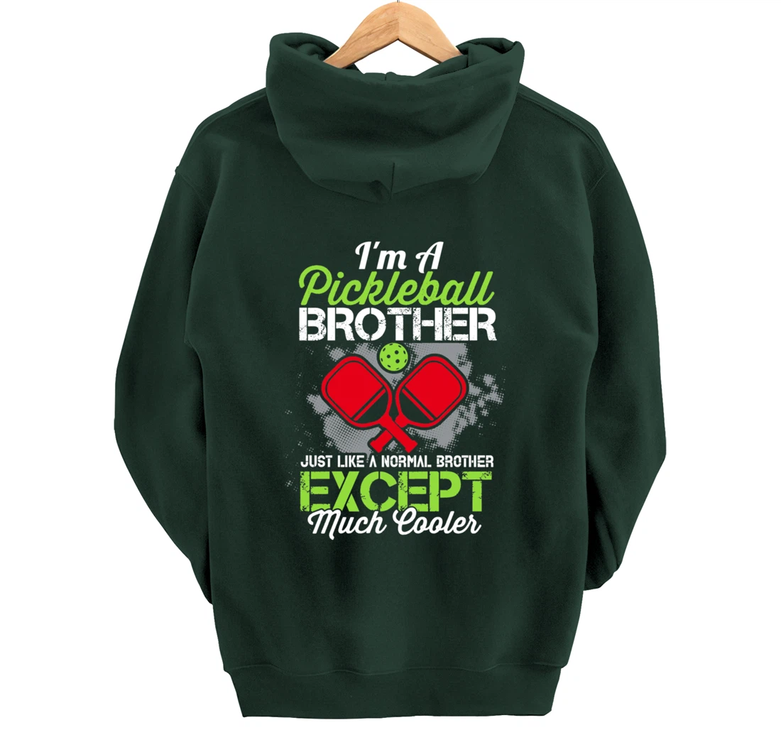 Pickleball Brother Funny Paddleball Lover Family Matching Pullover Hoodie