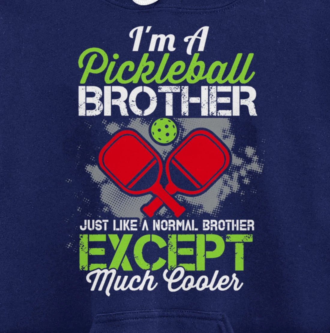 Pickleball Brother Funny Paddleball Lover Family Matching Pullover Hoodie