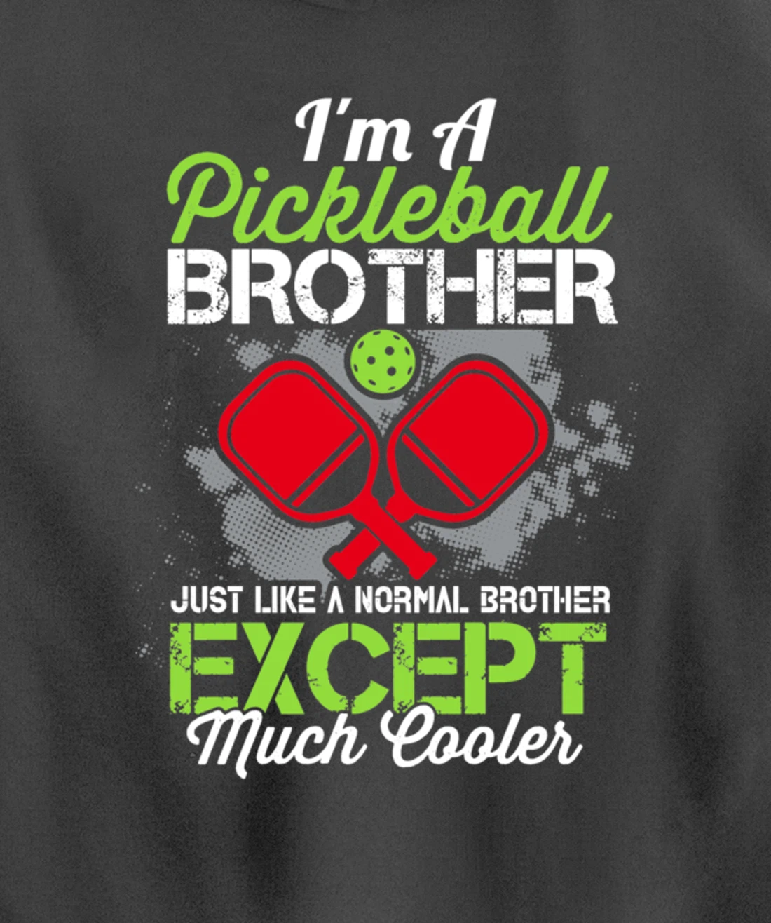 Pickleball Brother Funny Paddleball Lover Family Matching Pullover Hoodie