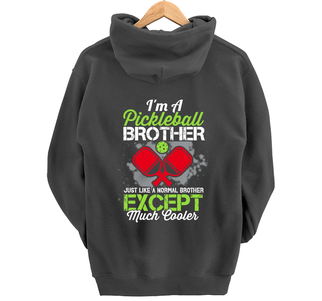 Pickleball Brother Funny Paddleball Lover Family Matching Pullover Hoodie
