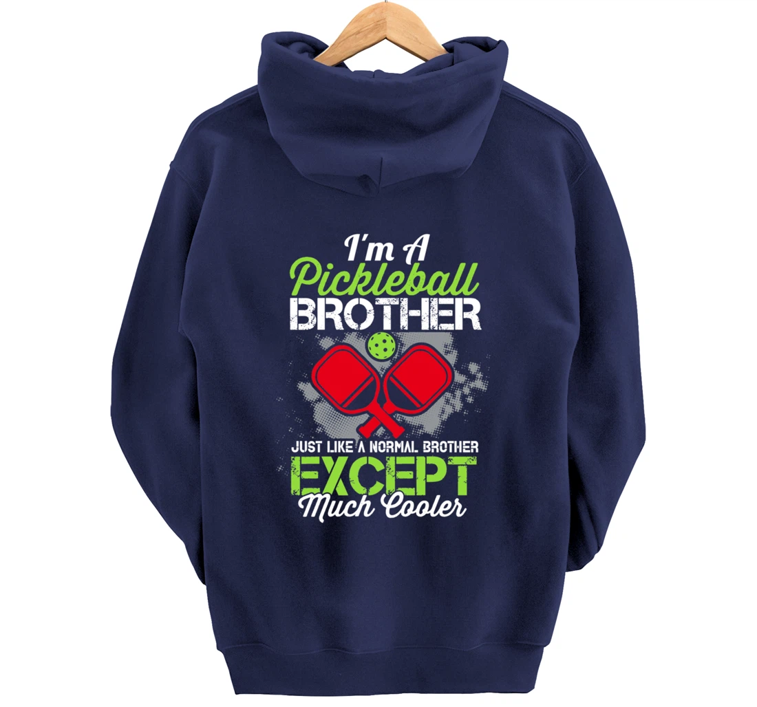 Pickleball Brother Funny Paddleball Lover Family Matching Pullover Hoodie