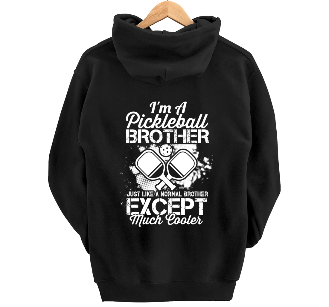 Pickleball Brother Funny Paddleball Lover Family Matching Pullover Hoodie