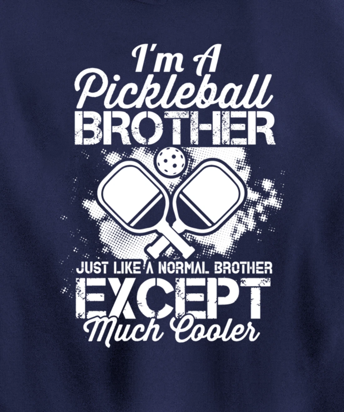 Pickleball Brother Funny Paddleball Lover Family Matching Pullover Hoodie