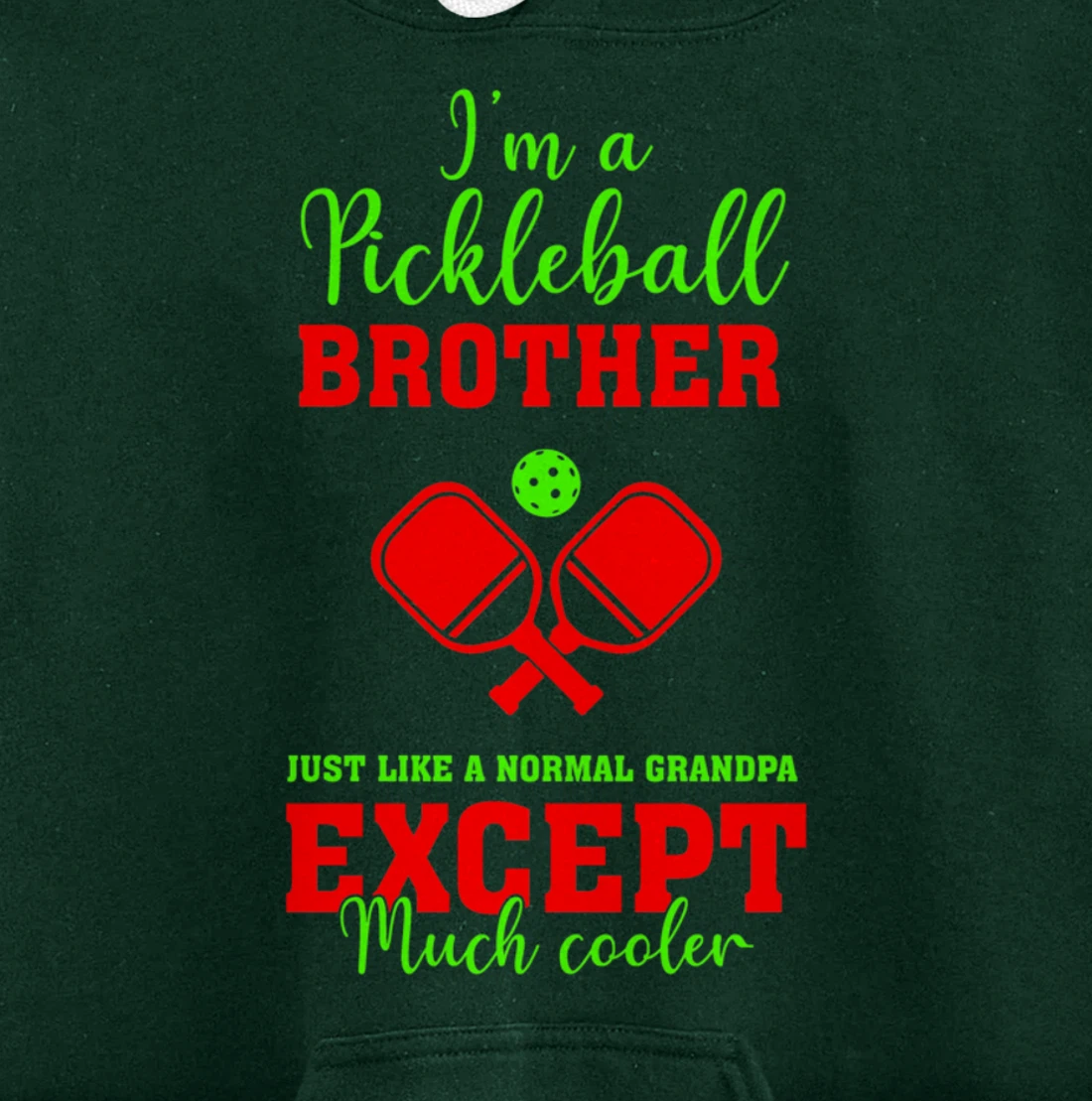 Pickleball Brother Funny Paddleball Lover Family Matching Pullover Hoodie