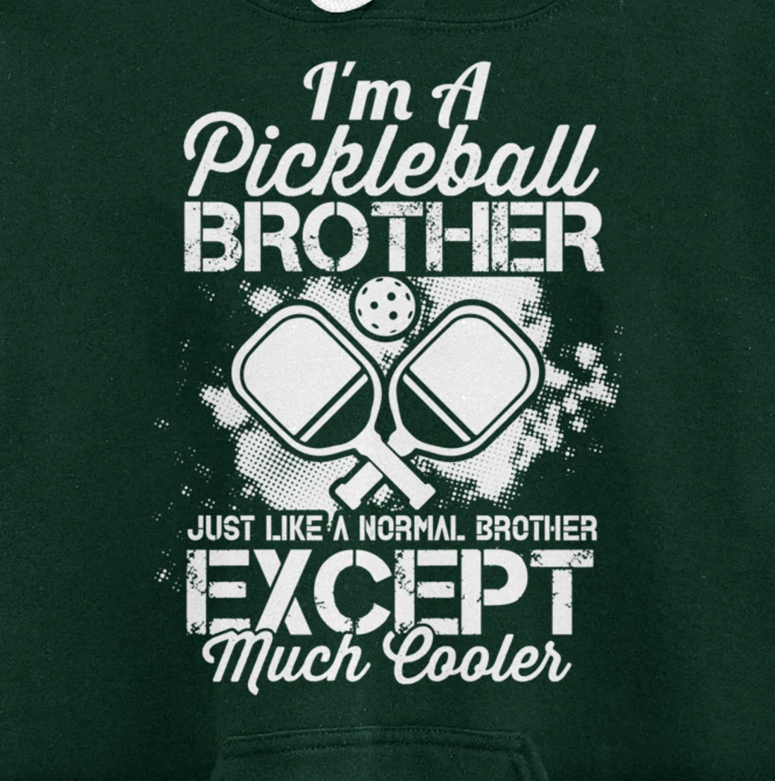 Pickleball Brother Funny Paddleball Lover Family Matching Pullover Hoodie
