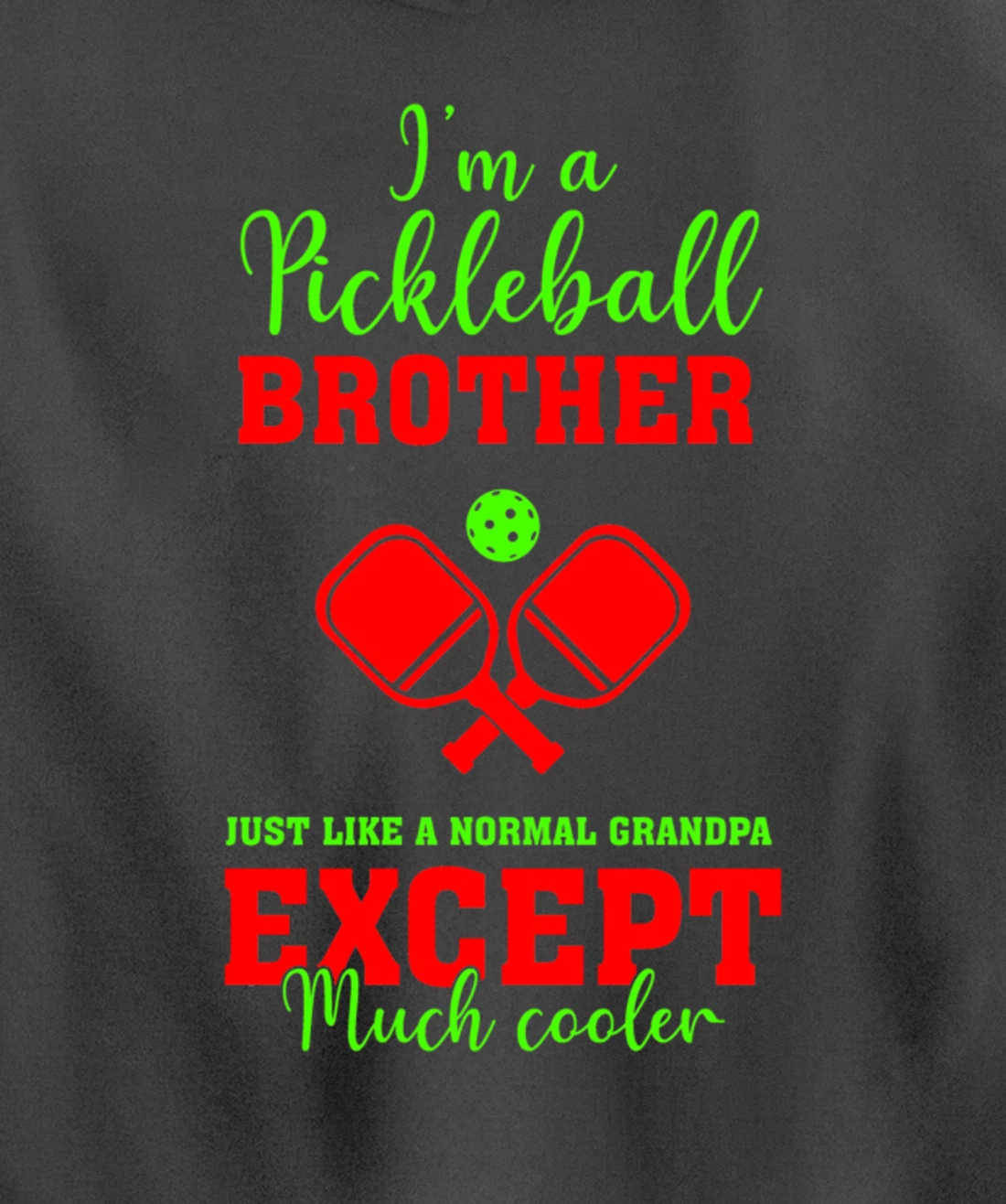 Pickleball Brother Funny Paddleball Lover Family Matching Pullover Hoodie