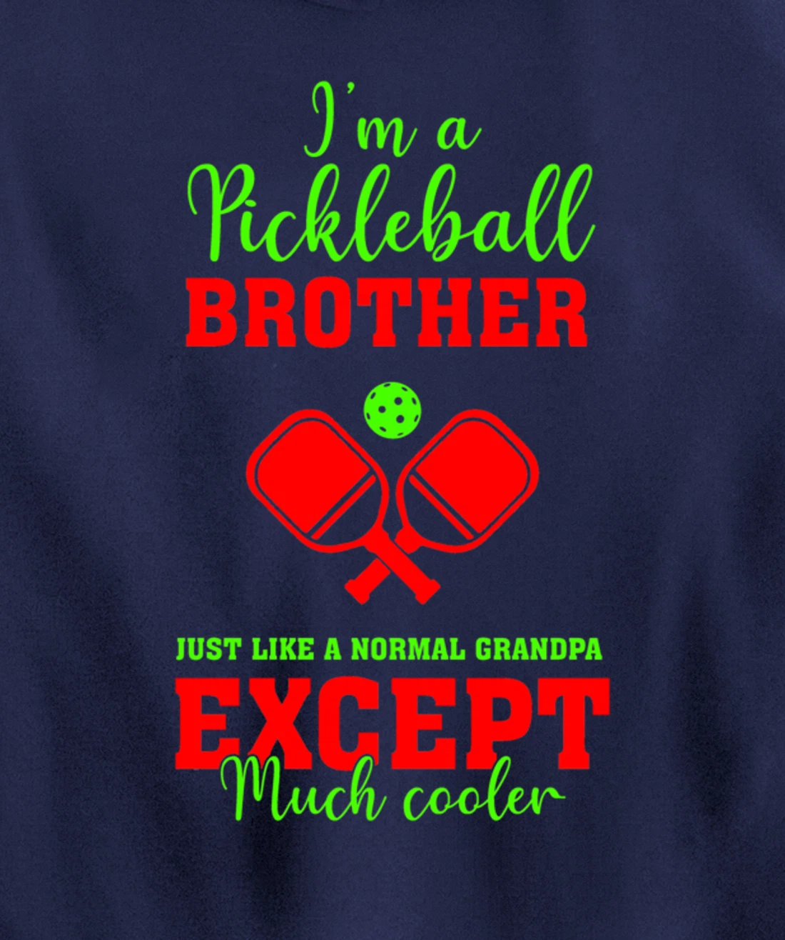 Pickleball Brother Funny Paddleball Lover Family Matching Pullover Hoodie