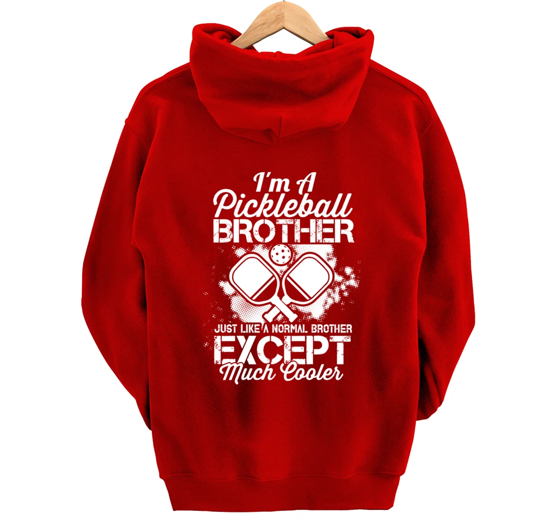 Pickleball Brother Funny Paddleball Lover Family Matching Pullover Hoodie