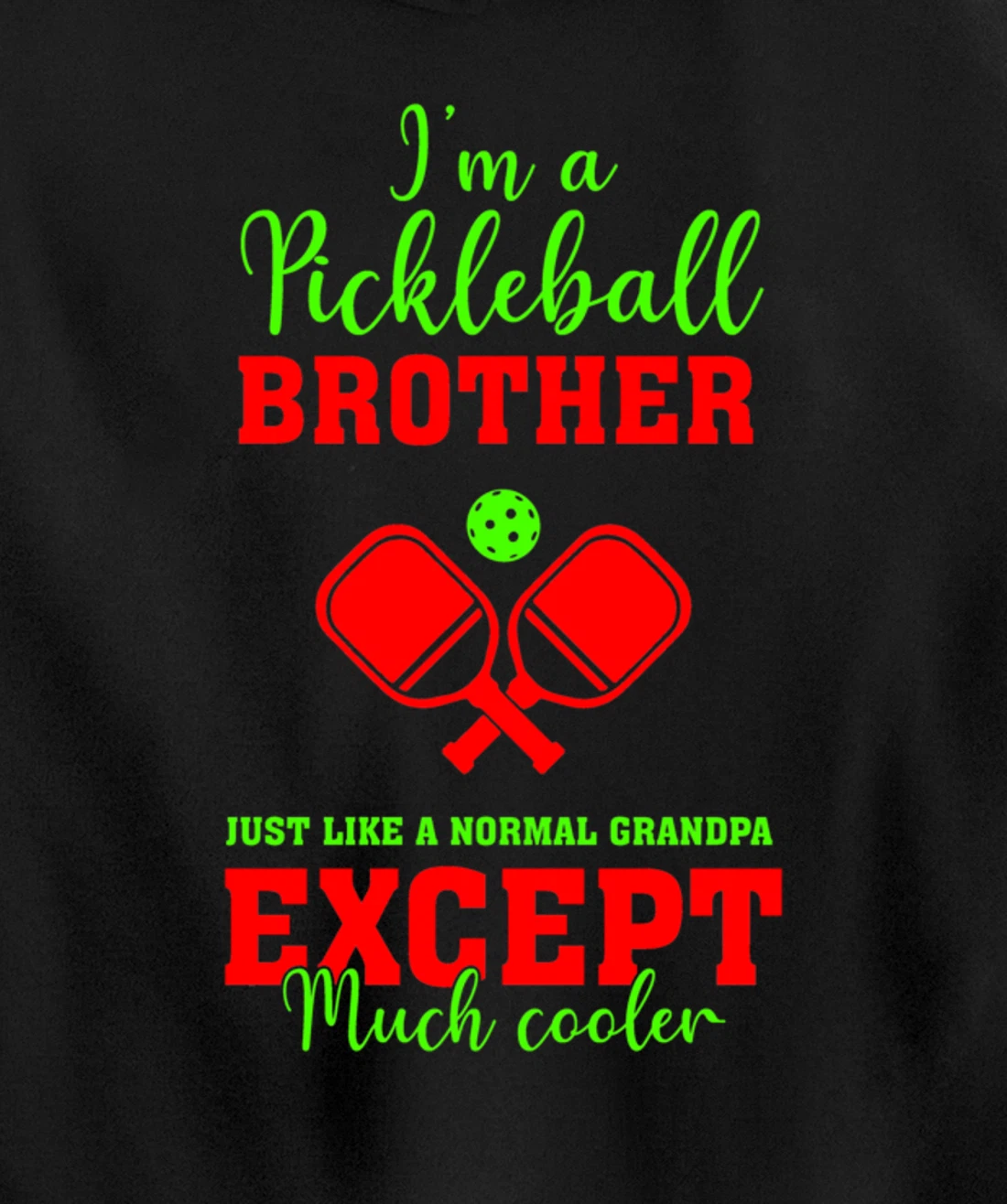 Pickleball Brother Funny Paddleball Lover Family Matching Pullover Hoodie