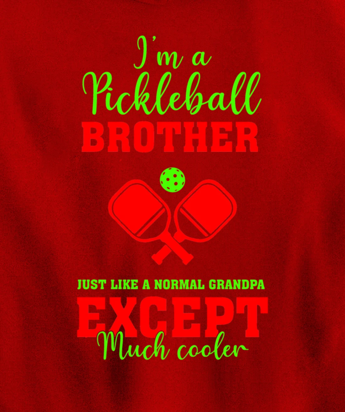 Pickleball Brother Funny Paddleball Lover Family Matching Pullover Hoodie
