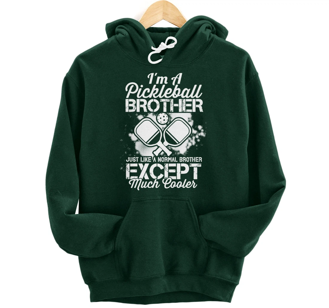 Pickleball Brother Funny Paddleball Lover Family Matching Pullover Hoodie