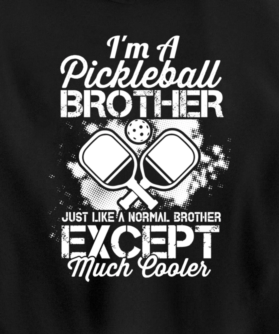 Pickleball Brother Funny Paddleball Lover Family Matching Pullover Hoodie