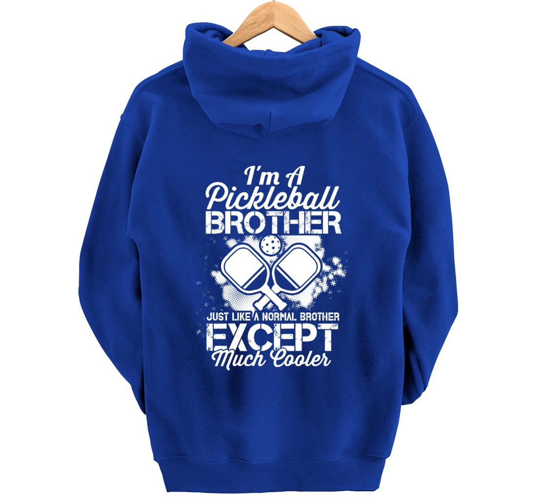 Pickleball Brother Funny Paddleball Lover Family Matching Pullover Hoodie