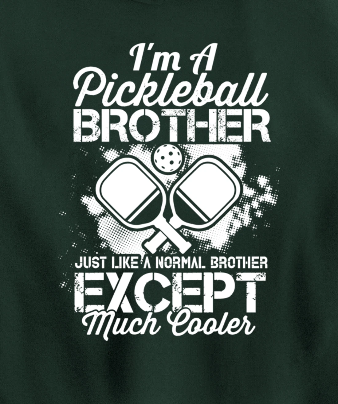 Pickleball Brother Funny Paddleball Lover Family Matching Pullover Hoodie