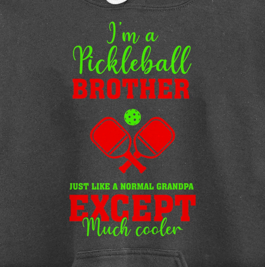 Pickleball Brother Funny Paddleball Lover Family Matching Pullover Hoodie