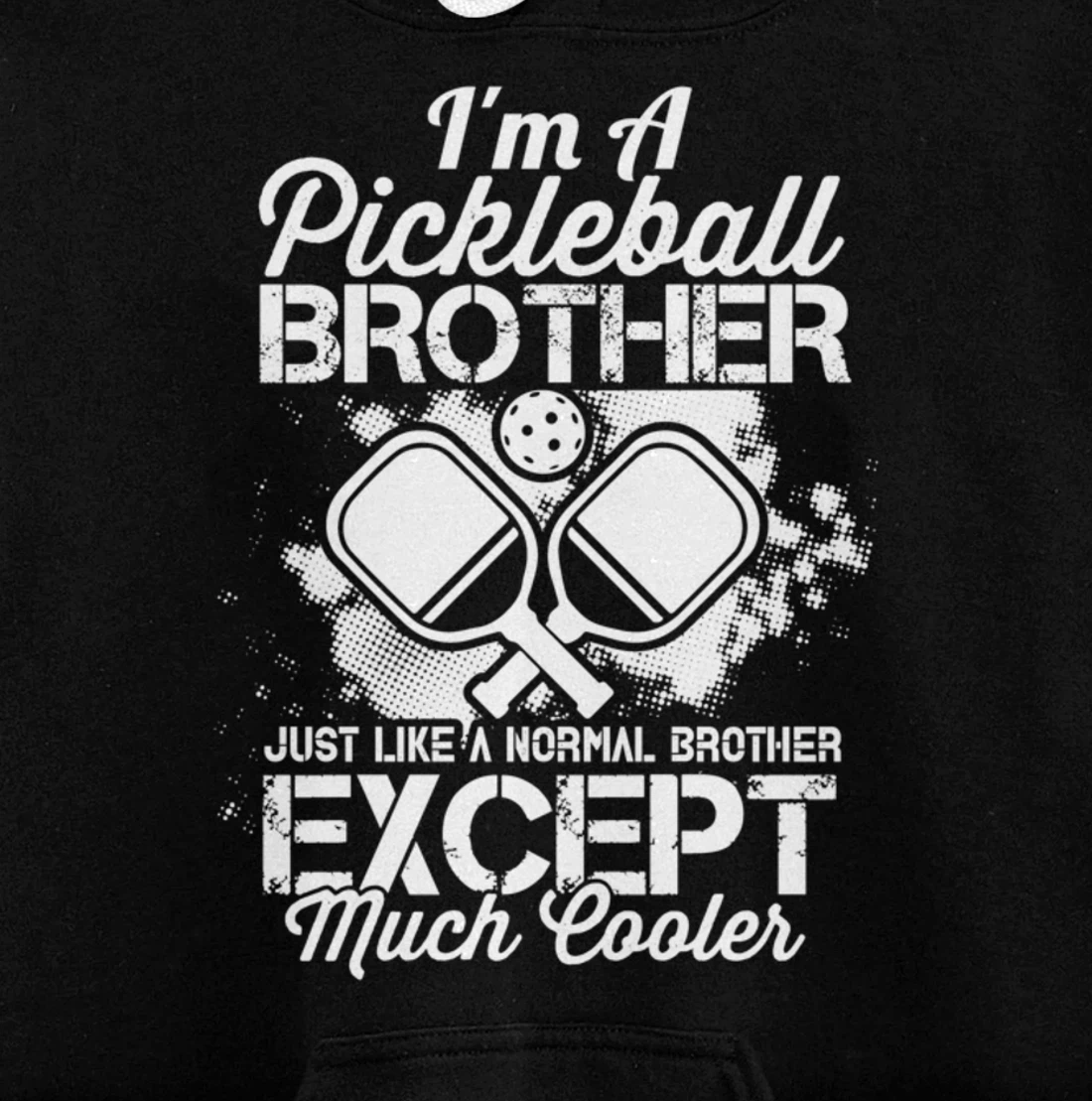 Pickleball Brother Funny Paddleball Lover Family Matching Pullover Hoodie